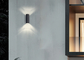 6W 12W Lámpara de pared exterior simple moderna LED Impermeable Doble cabeza Shell E27