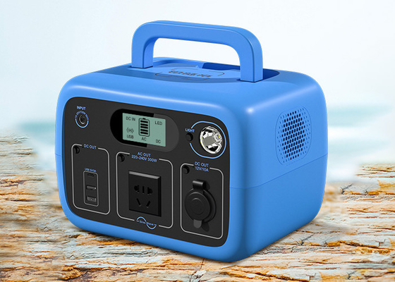 Fuente de alimentación portátil para exteriores, potencia de salida de CA de 300 W, capacidad de 300 Wh para acampar al aire libre, fuente de alimentación de almacenamiento de energía